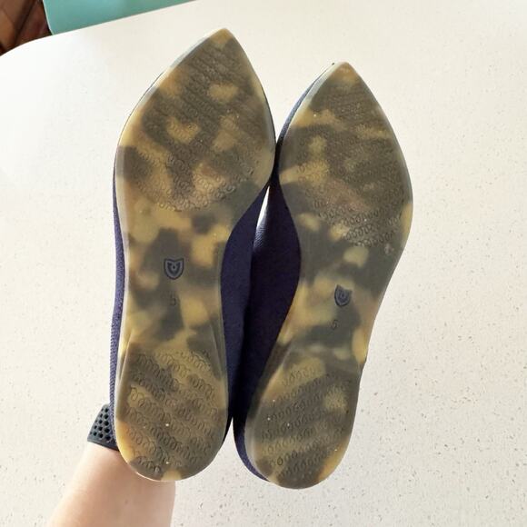 Rothy’s The Point Women US 5 Maritime Navy Blue Luxury Flats Shoes - Picture 7 of 9